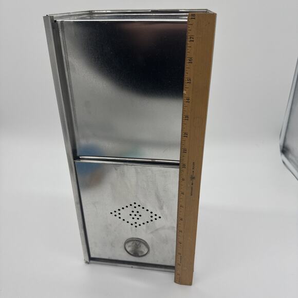 Antique Hoosier Metal Bread Box W/ Sliding Door - Picture 7 of 9